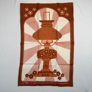 Vintage Kitchen Towel 100% Linen FINGAL Ireland Kilkenny Design 60s 70s MCM